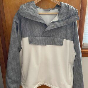 Dior Men’s Christian Oblique Hooded Anorak Jacket Gray